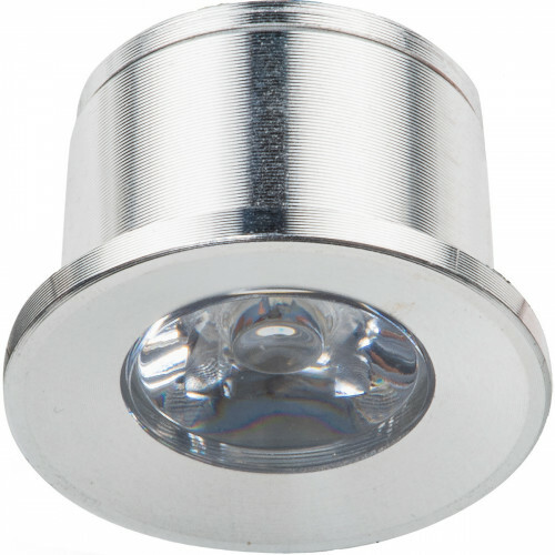 LED Veranda Spot Leuchten - 1W -  Universalweiß 4000K - Einbau - Rund - Matt Silber - Aluminium - Ø31mm