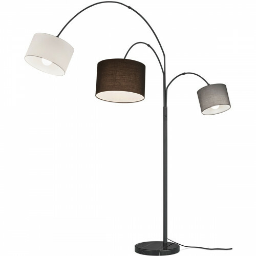 LED Stehlampe - Trion Clara - E27 Fassung - Rund - Mehrfarbig - Aluminium