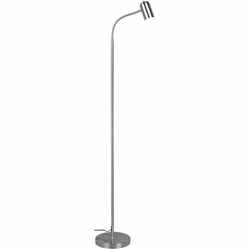 LED Stehlampe - Trion Malaya - GU10 Fassung - Rund - Matt Nickel - Aluminium