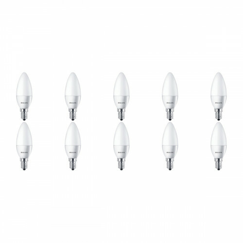 PHILIPS - LED Lamp 10er Pack - CorePro Candle 827 B35 FR - E14 Sockel - 5.5W - Warmweiß 2700K | Ersetzt 40W