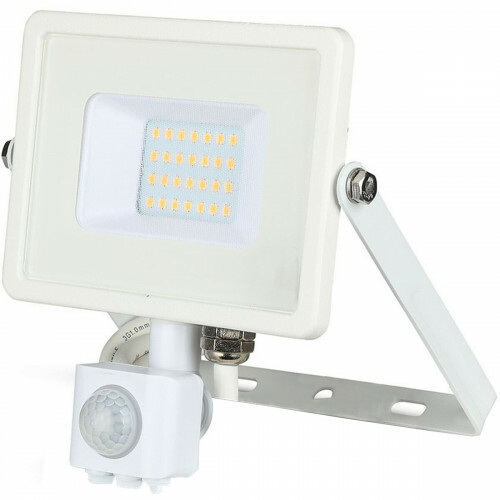SAMSUNG - LED Baustrahler 20 Watt met Sensor - LED Fluter - Viron Dana - Tageslicht 6400K - Mattweiß - Aluminium