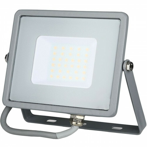 SAMSUNG - LED Baustrahler 30 Watt - LED Fluter - Viron Dana - Tageslicht 6400K - Matt Grau - Aluminium