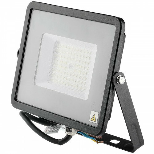 SAMSUNG - LED Baustrahler 50 Watt - LED Fluter - Viron Linan - Tageslicht 6400K - Wasserdicht IP65 - Mattschwarz - Aluminium