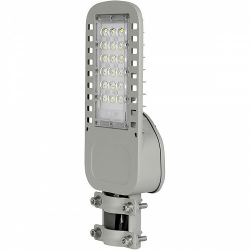 SAMSUNG - LED Straßenbeleuchtung Slim - Viron Unato - 30W - Tageslicht 6400K - Wasserdicht IP65 - Matt Grau - Aluminium