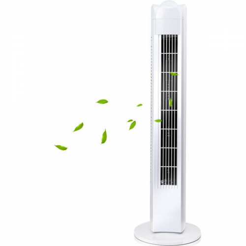 Ventilator - Aigi Bivon - Turmventilator - Standventilator - Rund - Mattweiß - Kunststoff