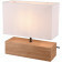 LED Tafellamp - Tafelverlichting - Trion Wooden - E27 Fitting - Rechthoek - Mat Wit - Hout