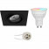 Mi-Light - LED Spot Set GU10 - Smart LED - Wifi LED - Slimme LED - 4W - RGB+CCT - Aanpasbare Kleur - Dimbaar - Pragmi Borny Pro - Inbouw Vierkant - Mat Zwart - Kantelbaar - 92mm