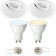PHILIPS HUE - LED Spot Set GU10 - White Ambiance - Bluetooth - Pragmi Zano Pro - Inbouw Rond - Mat Wit - Kantelbaar - Ø93mm