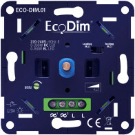 EcoDim - LED-Dimmer - ECO-DIM.01 - Phasenan- und abschnittsdimmer RLC - Unterputz - Einzeltaste - 0-300W