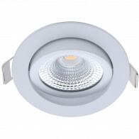EcoDim - LED Spot - Einbauspot - ED-10028 - 5W - Wasserdicht IP54 - Dimmbar - Warmweiß 2700K - Mattweiß - Aluminium - Rund - Schwenkbar