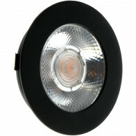 EcoDim - LED Spot Küchenbeleuchtung - ED-10046 - 3W - Warmweiß 2700K - Dimmbar - Wasserdicht IP54 - Unterbauspot - Möbelspot - Einbauspot - Rund - Mattschwarz