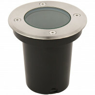 LED Bodeneinbaustrahler - GU10 Fassung - Wasserdicht IP67 - Einbau - Rund - Gebürsteter Edelstahl