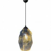 LED Hängelampe - Meteorum - Oval - Chrom Glas - E27