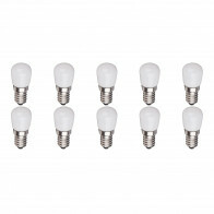 LED Lamp 10er Pack - Aigi Santra - 1.5W - E14 Sockel - Tageslicht 6500K - Mattweiß - Glas
