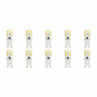 LED-Lampe 10er-Pack - G9-Fassung - Dimmbar - 3W - Tageslicht 6000K - Transparent | Ersetzt 32W