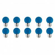 LED Lampe 10er Pack - Romba - Blau Farbig - E27 Sockel - 1W