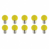 LED Lampe 10er Pack - Romba - Gelb Farbig - E27 Sockel - 1W