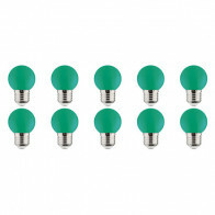 LED Lampe 10er Pack - Romba - Grün Farbig - E27 Sockel - 1W