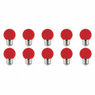 LED Lampe 10er Pack - Romba - Rot Farbig - E27 Sockel - 1W