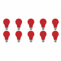LED Lampe 10er Pack - Specta - Rot Farbig - E27 Sockel - 3W