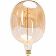 LED-Lampe - Aigi Glow T175 - E27 Fassung - 4W - Warmweiß 1800K - Bernstein