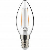LED Lamp - Filament - Sanola Syno - 2W - E14 Sockel - Warmweiß 2700K - Transparent Klares - Glas