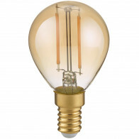LED-Lampe - Filament - Trion Tropin - E14 Fassung - 2W - Warmweiß 2700K - Bernstein - Glas