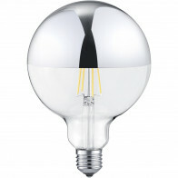 LED Lampe - Filament - Trion Limpo XL - E27 Sockel - 7W - Warmweiß 2700K - Chrom - Glas