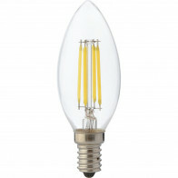 LED Lampe - Kerzenlampe - Filament - E14 Sockel - 4W Dimmbar - Warmweiß 2700K