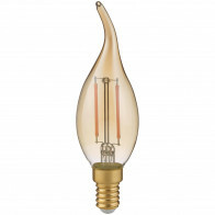 LED-Lampe - Kerzenlampe - Filament - Trion Kirza - 4W - E14 Fassung - Warmweiß 2700K - Dimmbar - Bernstein - Glas