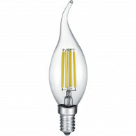 LED Lampe - Kerzenlampe - Filament - Trion Kirza - E14 Sockel - 4W - Warmweiß 2700K - Dimmbar - Durchsichtig - Glas
