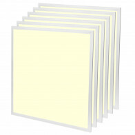 LED-Panel 60x60 6er-Pack - Velvalux Lumis - LED-Panel Deckenraster - Warmweiß 3000K - 36W - Einbau - Quadratisch - Weiß - Flimmerfrei