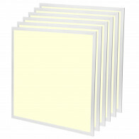 LED-Panel 62x62 6er-Pack - Velvalux Lumis - LED-Panel Deckenraster - Warmweiß 3000K - 36W - Einbau - Quadratisch - Weiß - Flimmerfrei
