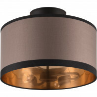 LED-Deckenlampe - Deckenbeleuchtung - Trion Vamos - E14 Fassung - 2-Lichter - Rund - Mattschwarz - Metall