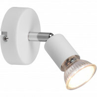 LED Wandspot - Trion Pamo - GU10 Fassung - 1-flammig - Rund - Matt Weiß - Aluminium