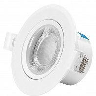 LED Spot - Einbauspot - Aigi Lola - 7W - Warmweiß 3000K - Rund - Matt Weiß - Aluminium