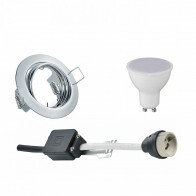 LED Spot Set - Trion - GU10 Sockel - Einbau Rund - Chrom - 6W - Universalweiß 4200K - Kippbar Ø83mm