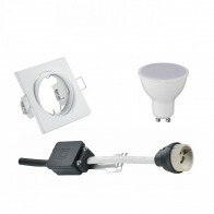 LED Spot Set - Trion - GU10 Sockel - Einbau Quadratisch - Mattweiß - 6W - Tageslicht 6400K - Kippbar 80mm