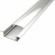 LED Streifen Profil - Delectro Profi - Weiß Aluminium - 1 Meter - 25x7mm - Einbau