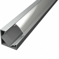 LED-Strip Profil - Velvalux Profi - Silber Aluminium - 1 Meter - 18.5x18.5mm - Eckprofil