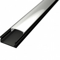 LED-Strip Profil - Velvalux Profi - Schwarz Aluminium - 1 Meter - 17.4x7mm - Aufbau