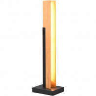 LED Tischlampe - Tischbeleuchtung - Trion Kamilia - 8W - Warmweiß 3000K - Dimmbar - Rechteck - Matt Schwarz - Aluminium
