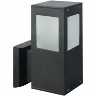 LED Gartenbeleuchtung - Außenleuchte - Kavy 2 - Wand - Aluminium Matt Schwarz - E27 - Quadrat