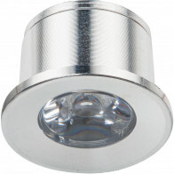 LED Veranda Spot Leuchten - 1W - Warmweiß 3000K - Einbau - Rund - Matt Silber - Aluminium - Ø31mm