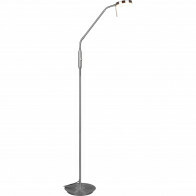 LED Stehlampe - Trion Monzino - 12W - Anpassbare Lichtfarbe - Dimmbar - Rund - Matt Nickel - Aluminium