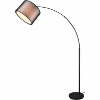LED Stehlampe - Bodenbeleuchtung - Trion Bidon - E27 Fassung - 1-flammig - Rund - Matt Schwarz - Aluminium - Bis 10W