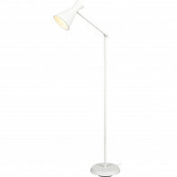 LED Stehlampe - Bodenbeleuchtung - Trion Ewomi - E27 Fassung - Rund - Matt Weiß - Aluminium