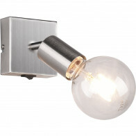 LED Wandspot - Trion Zuncka - E27 Fassung - Quadrat - Matt Nickel - Aluminium