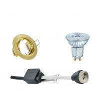 OSRAM - LED Spot Set - Parathom PAR16 940 36D - GU10 Sockel - Dimmbar - Einbau Rund - Matt Gold - 3.7W - Universalweiß 4000K - Kippbar Ø83mm