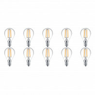PHILIPS - LED Lampe 10er Pack - CorePro Luster 827 P45 CL - E14 Fassung - 4.5W - Warmweiß 2700K | Ersetzt 40W